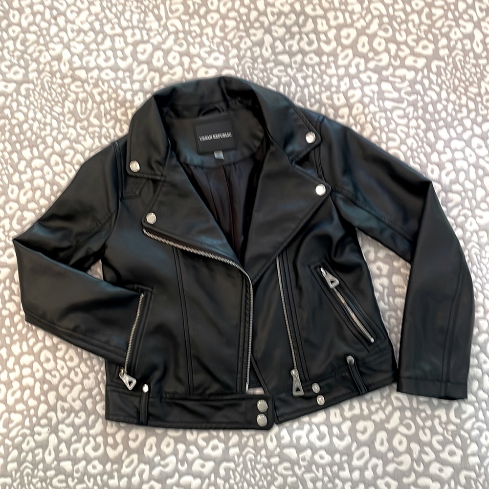 Urban Republic girls “leather” bomber jacket